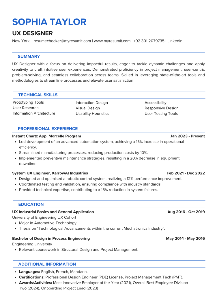 Template 6 resume template preview